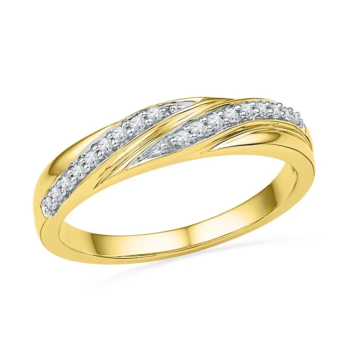10kt Yellow Gold Womens Round Diamond Simple Band Ring 110 Cttw mayamila Rings 10kt Yellow Gold Womens Round Diamond Simple Band Ring 110 Cttw mayamila Rings
