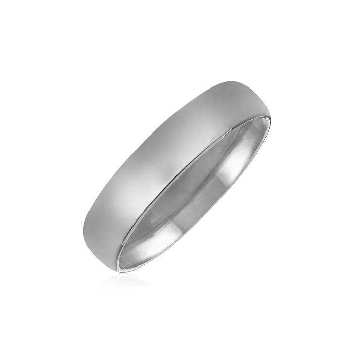 14k White Gold Comfort Fit Wedding Band MayaMila Rings