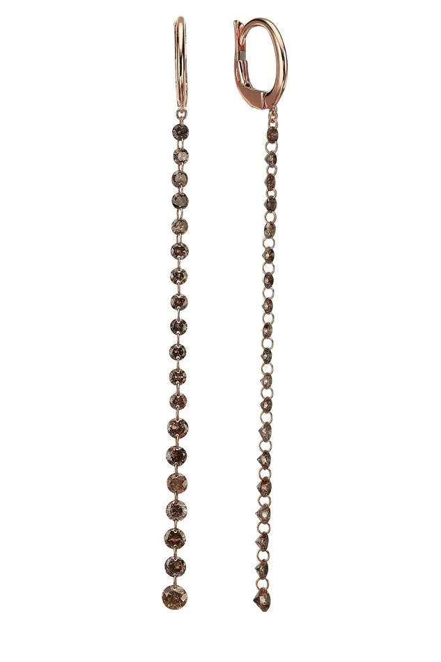 Earrings Brown Floating Diamond Chain Earrings The Private Room Fine Jewelry Earrings Brown Floating Diamond Chain Earrings The Private Room Fine Jewelry