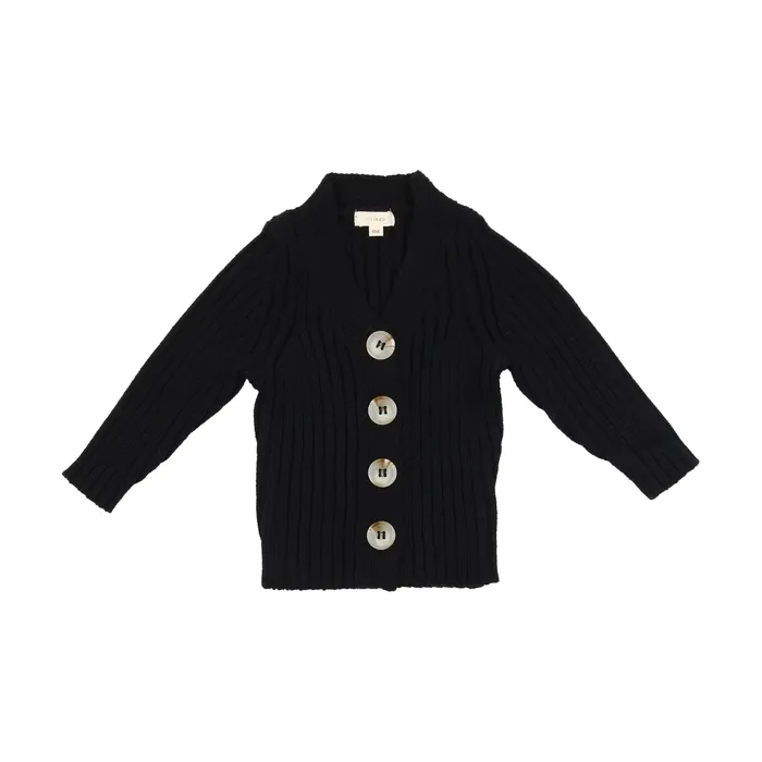 Lil Legs Lil Legs Knit Cardigan Black Rings
