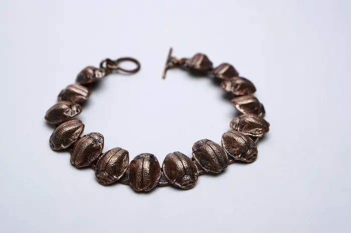 Seanna Poirier Bracelets Bronze beetle link bracelet