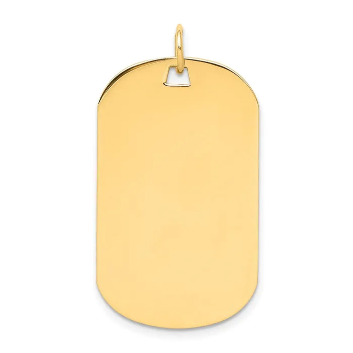 14k Yellow Gold Plain 011 Gauge Engraveable Dog Tag Disc Charm Goldia Charm Necklaces 14k Yellow Gold Plain 011 Gauge Engraveable Dog Tag Disc Charm Goldia Charm Necklaces