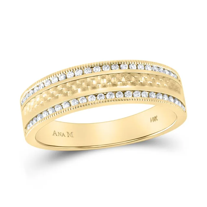 14k Yellow Gold Round Diamond Wedding Brick Band Ring 13 Cttw gndatlanta Rings 14k Yellow Gold Round Diamond Wedding Brick Band Ring 13 Cttw gndatlanta Rings