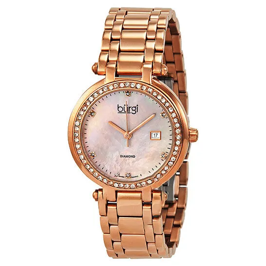 Bracelets Original Burgi Quartz Rose Goldtone Diamond Bracelet Ladies Watch BUR055RG JMS always Bracelets Original Burgi Quartz Rose Goldtone Diamond Bracelet Ladies Watch BUR055RG JMS always