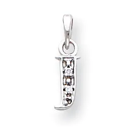 Charm Necklaces Goldiacom 14K White Gold Polished 01ct Diamond Initial J Charm Charm Necklaces Goldiacom 14K White Gold Polished 01ct Diamond Initial J Charm