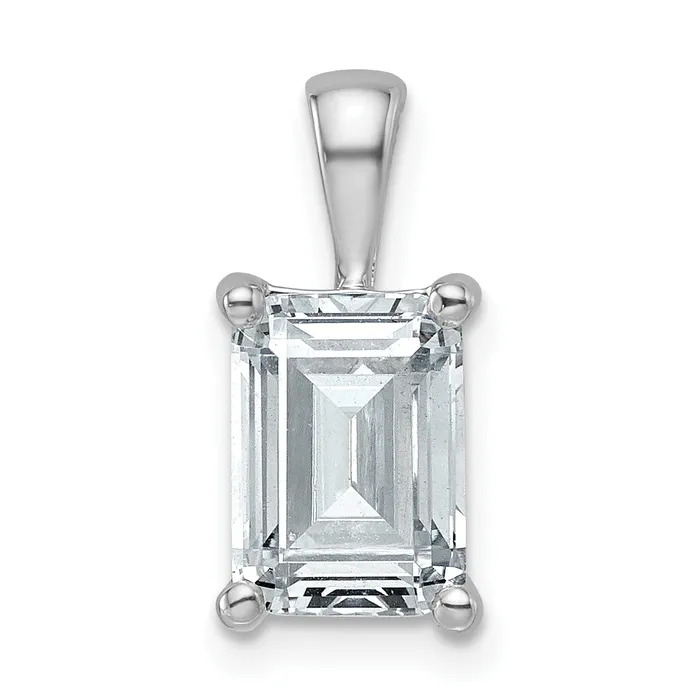 Goldia Necklaces 14k White Gold 2 12 Ct Certified Lab Grown Diamond VSSI G Emerald Four Prong Pendant Goldia Necklaces 14k White Gold 2 12 Ct Certified Lab Grown Diamond VSSI G Emerald Four Prong Pendant