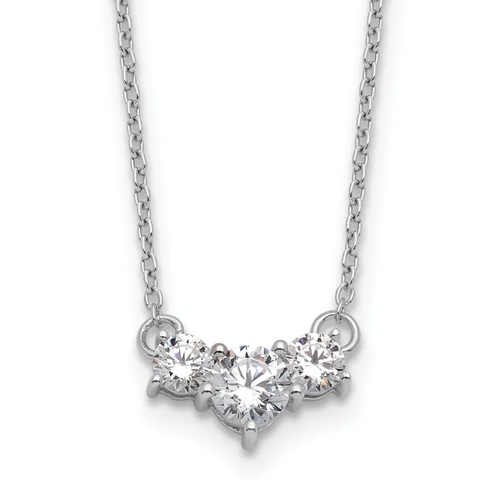 Goldia Necklaces 14k White Gold 34 Ct Lab Grown Diamond VSSI G 18 inch Three Stone Necklace Goldia Necklaces 14k White Gold 34 Ct Lab Grown Diamond VSSI G 18 inch Three Stone Necklace