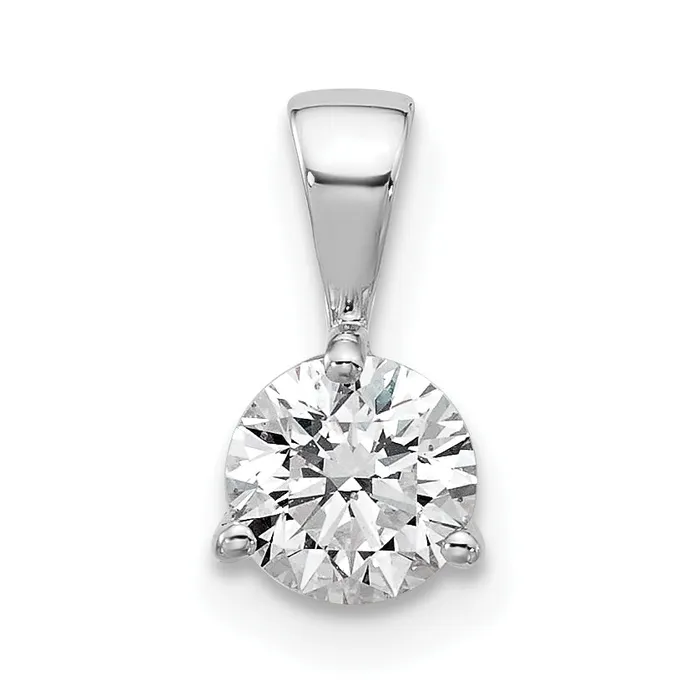 Goldia Necklaces 14k White Gold 34 Ct Lab Grown Diamond VSSI G Three Prong Solitare Pendant Goldia Necklaces 14k White Gold 34 Ct Lab Grown Diamond VSSI G Three Prong Solitare Pendant
