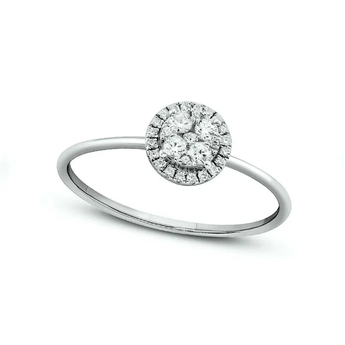 Goldia Rings 020 CT TW Composite Natural Diamond Frame Promise Ring in Solid 10K White Gold Goldia Rings 020 CT TW Composite Natural Diamond Frame Promise Ring in Solid 10K White Gold