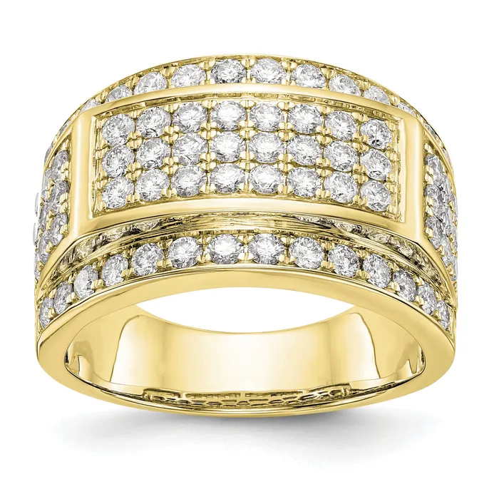Goldia Rings 10k Yellow Gold White 3 Ct Lab Grown Diamond VSSI G Mens Ring Goldia Rings 10k Yellow Gold White 3 Ct Lab Grown Diamond VSSI G Mens Ring