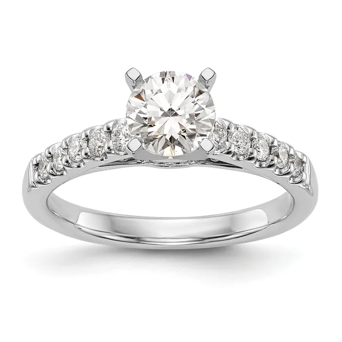 Goldia Rings 14k White Gold 13 Ct Lab Grown Diamond VSSI G Peg Set Engagement Ring Goldia Rings 14k White Gold 13 Ct Lab Grown Diamond VSSI G Peg Set Engagement Ring