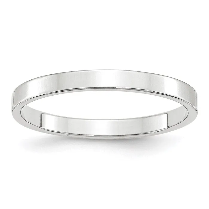Goldia Rings Solid 14K White Gold 25mm Light Weight Flat MensWomens Wedding Band Ring Size 9 Goldia Rings Solid 14K White Gold 25mm Light Weight Flat MensWomens Wedding Band Ring Size 9