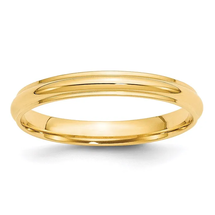 Goldia Rings Solid 14K Yellow Gold 3mm Half Round with Edge MensWomens Wedding Band Ring Size 65 Goldia Rings Solid 14K Yellow Gold 3mm Half Round with Edge MensWomens Wedding Band Ring Size 65