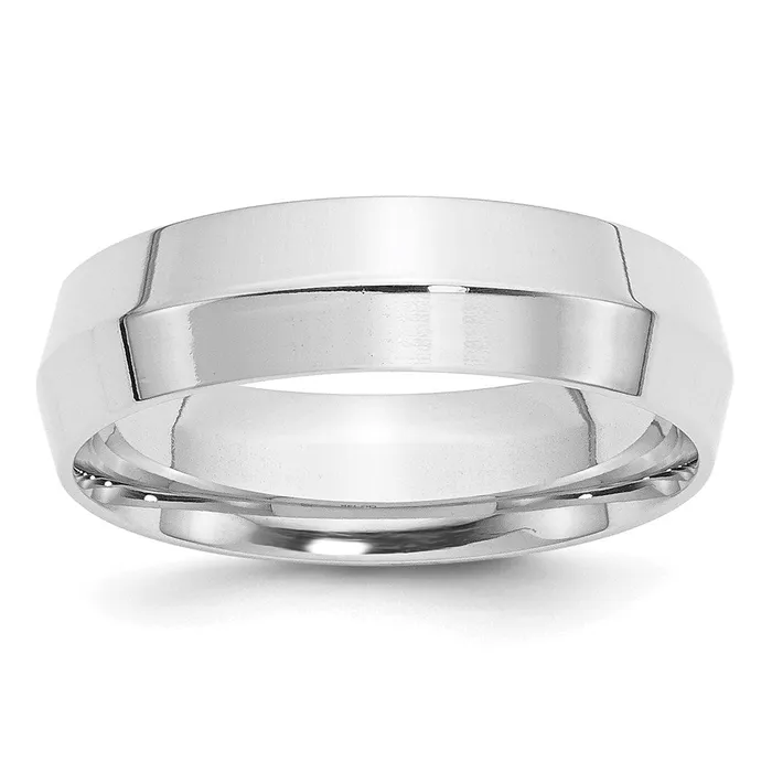 Goldia Rings Solid 18K White Gold 6mm Knife Edge Comfort Fit MensWomens Wedding Band Ring Size 75 Goldia Rings Solid 18K White Gold 6mm Knife Edge Comfort Fit MensWomens Wedding Band Ring Size 75