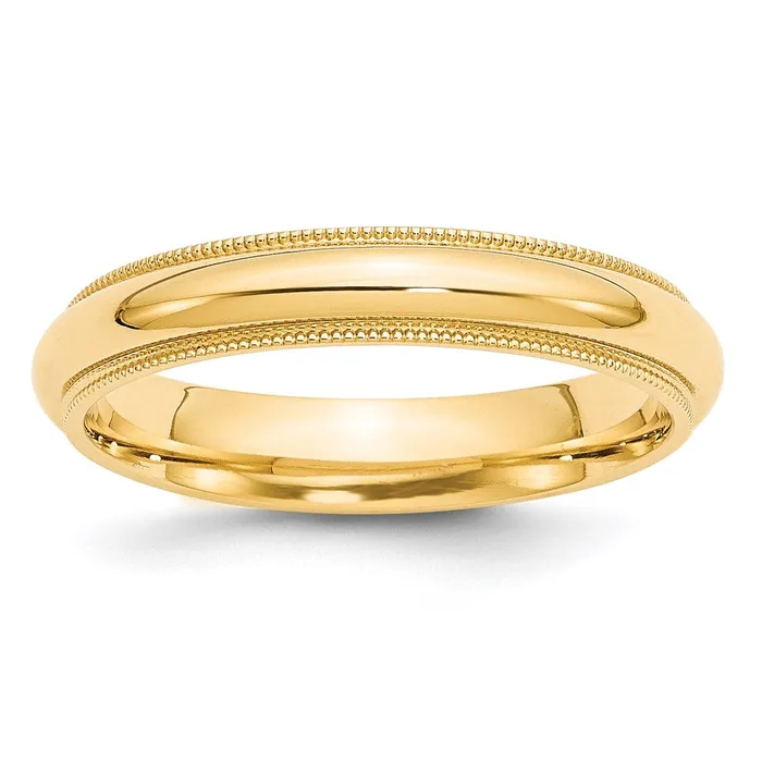 Goldia Rings Solid 18K Yellow Gold 4mm Milgrain Comfort Fit MensWomens Wedding Band Ring Size 135 Goldia Rings Solid 18K Yellow Gold 4mm Milgrain Comfort Fit MensWomens Wedding Band Ring Size 135