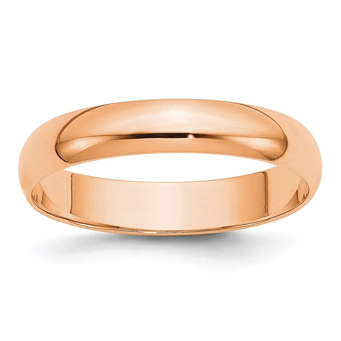 Goldia Rings Solid 18K Yellow Gold Rose Gold 4mm Light Weight Half Round MensWomens Wedding Band Ring Size 4 Goldia Rings Solid 18K Yellow Gold Rose Gold 4mm Light Weight Half Round MensWomens Wedding Band Ring Size 4