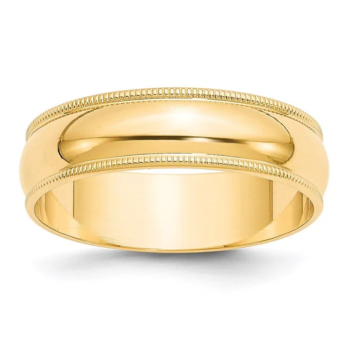 Goldia Solid 10K Yellow Gold 6mm Light Weight Milgrain Half Round MensWomens Wedding Band Ring Size 14 Rings Goldia Solid 10K Yellow Gold 6mm Light Weight Milgrain Half Round MensWomens Wedding Band Ring Size 14 Rings