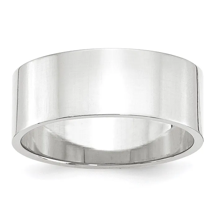 Goldia Solid 14K White Gold 8mm Light Weight Flat MensWomens Wedding Band Ring Size 6 Rings Goldia Solid 14K White Gold 8mm Light Weight Flat MensWomens Wedding Band Ring Size 6 Rings