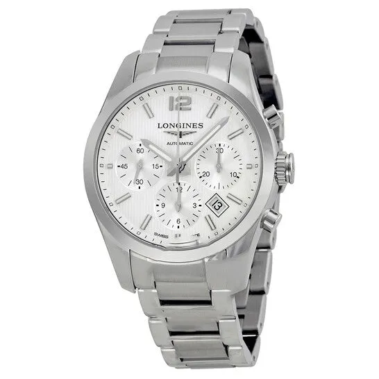 JMS always Bracelets Original Longines Conquest Silver Dial Chronograph Stainless Steel Mens Watch L27864766 JMS always Bracelets Original Longines Conquest Silver Dial Chronograph Stainless Steel Mens Watch L27864766