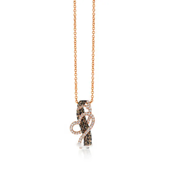 JMS always PreStyled Sets Original Le Vian Chocolatier Pendant Chocolate Diamonds Vanilla Diamonds set in 14K Strawberry Gold ZUNR 33 JMS always PreStyled Sets Original Le Vian Chocolatier Pendant Chocolate Diamonds Vanilla Diamonds set in 14K Strawberry Gold ZUNR 33