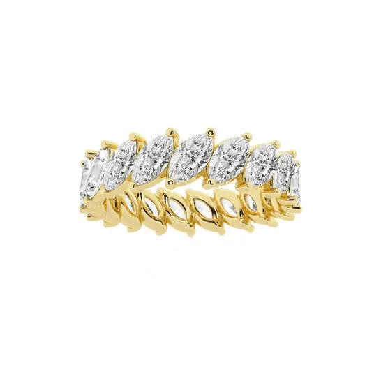 JMS always Rings Original Brilliant Diamond 14K Yellow Gold 3 CTTW Marquise LAB GROWN Diamond Eternity Band GSI JMS always Rings Original Brilliant Diamond 14K Yellow Gold 3 CTTW Marquise LAB GROWN Diamond Eternity Band GSI