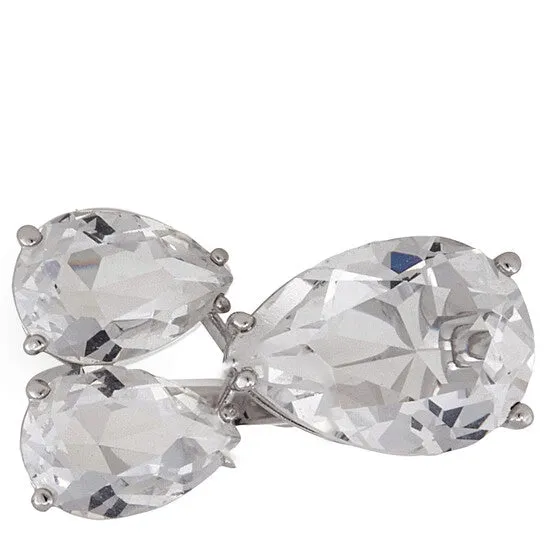 JMS always Rings Original Swarovski Millenia Rhodium Plated Trilliant Cut Open Ring Size 55 JMS always Rings Original Swarovski Millenia Rhodium Plated Trilliant Cut Open Ring Size 55