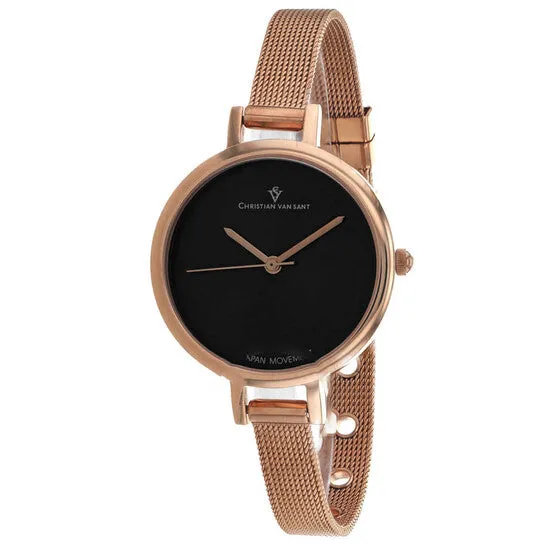 Original Christian Van Sant Grace Quartz Black Dial Ladies Watch CV0287 JMS always Watches Original Christian Van Sant Grace Quartz Black Dial Ladies Watch CV0287 JMS always Watches