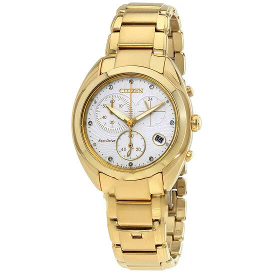 Original Citizen EcoDrive Chronograph White Dial Ladies Watch FB139657A JMS always Watches Original Citizen EcoDrive Chronograph White Dial Ladies Watch FB139657A JMS always Watches