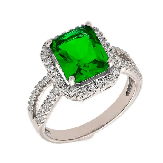 Original Elegant Confetti Womens 18K White Gold Plated Green CZ Simulated Cushion Diamond Halo Statement Cocktail Ring JMS always Rings Original Elegant Confetti Womens 18K White Gold Plated Green CZ Simulated Cushion Diamond Halo Statement Cocktail Ring JMS always Rings