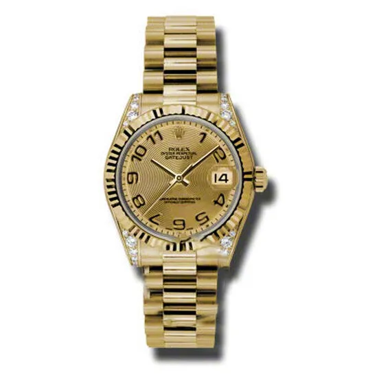 PreStyled Sets JMS always Original Rolex Datejust Lady 31 Champagne Concentric Circle Dial 18K Yellow Gold President Automatic Ladies Watch 178238CCAP PreStyled Sets JMS always Original Rolex Datejust Lady 31 Champagne Concentric Circle Dial 18K Yellow Gold President Automatic Ladies Watch 178238CCAP
