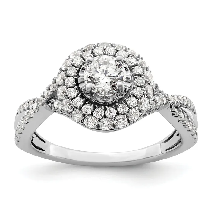 Rings 10K White Gold Eternal Promise Lab Grown VSSI G Diamond Halo Ring Goldia Rings 10K White Gold Eternal Promise Lab Grown VSSI G Diamond Halo Ring Goldia