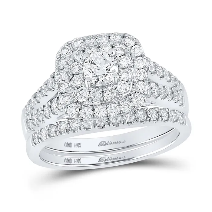 Rings gndatlanta 14k White Gold Blue Sapphire Halo Bridal Engagement Ring 114 Cttw Rings gndatlanta 14k White Gold Blue Sapphire Halo Bridal Engagement Ring 114 Cttw