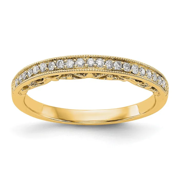 Rings Goldia 013ct CZ Solid Real 14k Yellow Gold Wedding Wedding Band Ring Rings Goldia 013ct CZ Solid Real 14k Yellow Gold Wedding Wedding Band Ring