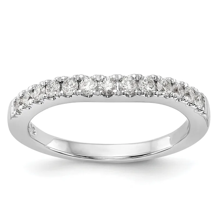 Rings Goldia 038ct CZ Solid Real 14k White Gold Wedding Wedding Band Ring Rings Goldia 038ct CZ Solid Real 14k White Gold Wedding Wedding Band Ring