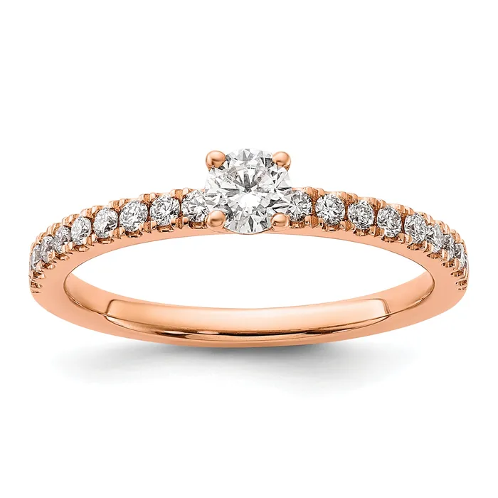 Rings Goldia 14k Rose Gold 12 Ct Lab Grown Diamond VSSI G Round Engagement Ring Rings Goldia 14k Rose Gold 12 Ct Lab Grown Diamond VSSI G Round Engagement Ring