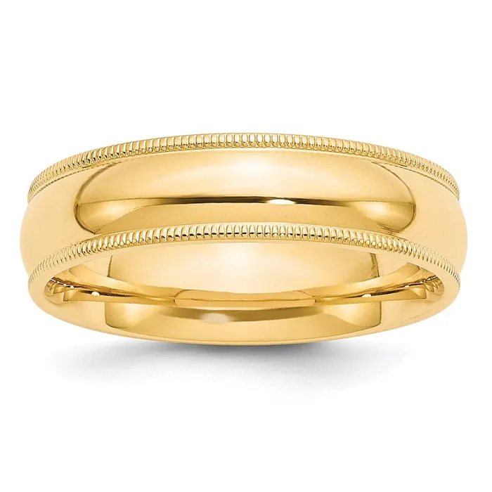 Rings Goldia Solid 14K Yellow Gold 6mm Milgrain Comfort Fit MensWomens Wedding Band Ring Size 14 Rings Goldia Solid 14K Yellow Gold 6mm Milgrain Comfort Fit MensWomens Wedding Band Ring Size 14
