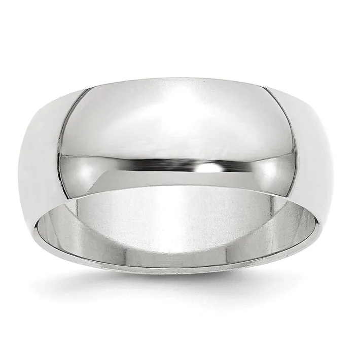 Rings Goldia Solid 14K Yellow Gold White Gold 8mm HalfRound MensWomens Wedding Band Ring Size 6 Rings Goldia Solid 14K Yellow Gold White Gold 8mm HalfRound MensWomens Wedding Band Ring Size 6