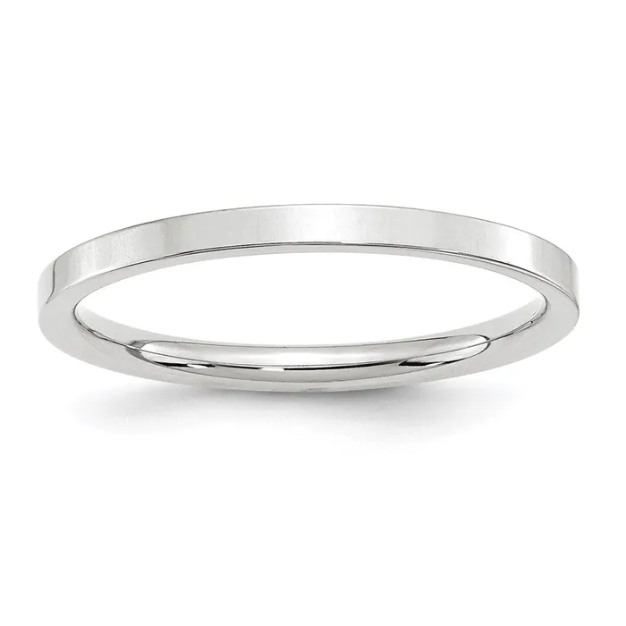 Rings Goldia Solid 18K White Gold 2mm Standard Flat Comfort Fit MensWomens Wedding Band Ring Size 135 Rings Goldia Solid 18K White Gold 2mm Standard Flat Comfort Fit MensWomens Wedding Band Ring Size 135