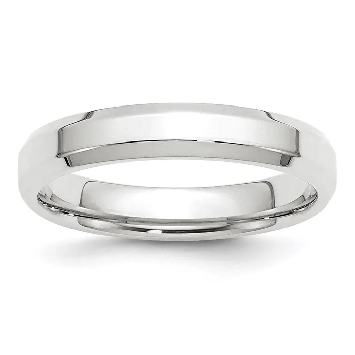 Rings Goldia Solid 18K White Gold 4mm Bevel Edge Comfort Fit MensWomens Wedding Band Ring Size 12 Rings Goldia Solid 18K White Gold 4mm Bevel Edge Comfort Fit MensWomens Wedding Band Ring Size 12