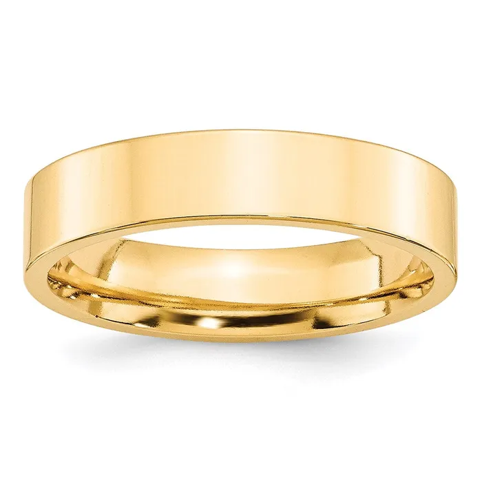 Rings Goldia Solid 18K Yellow Gold 5mm Standard Flat Comfort Fit MensWomens Wedding Band Ring Size 8 Rings Goldia Solid 18K Yellow Gold 5mm Standard Flat Comfort Fit MensWomens Wedding Band Ring Size 8