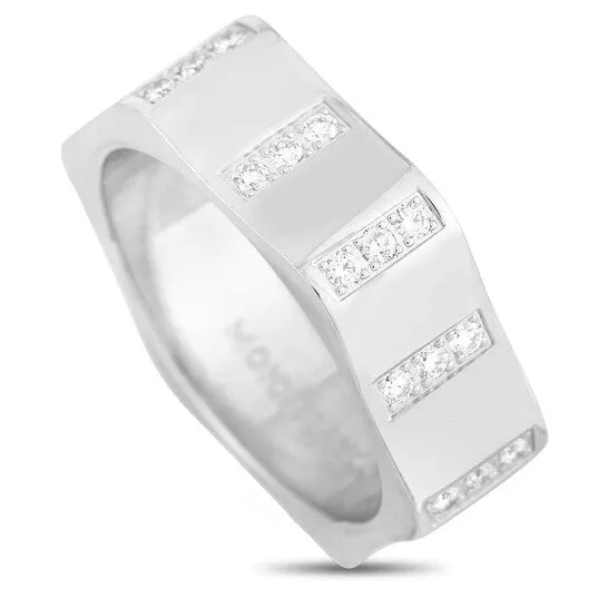 Rings JMS always Original PreOwned Montblanc 18K White Gold 060 ct Diamond Band Ring Rings JMS always Original PreOwned Montblanc 18K White Gold 060 ct Diamond Band Ring