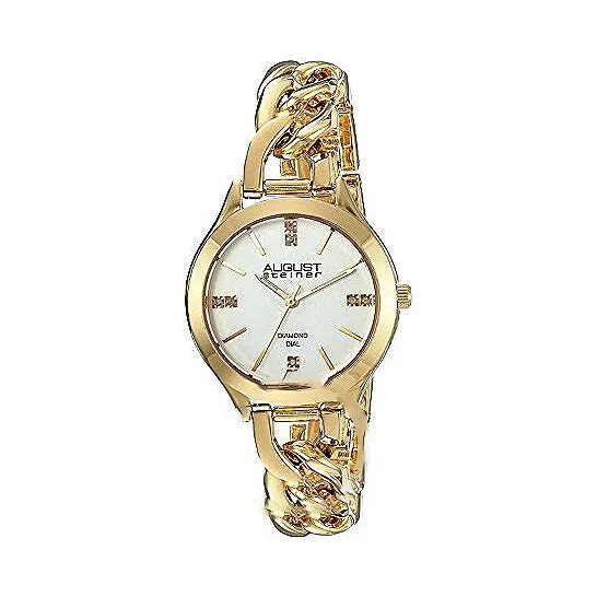 Rings Original August Steiner Silver Dial Yellow Goldtone Ladies Watch AS8222YG JMS always Rings Original August Steiner Silver Dial Yellow Goldtone Ladies Watch AS8222YG JMS always