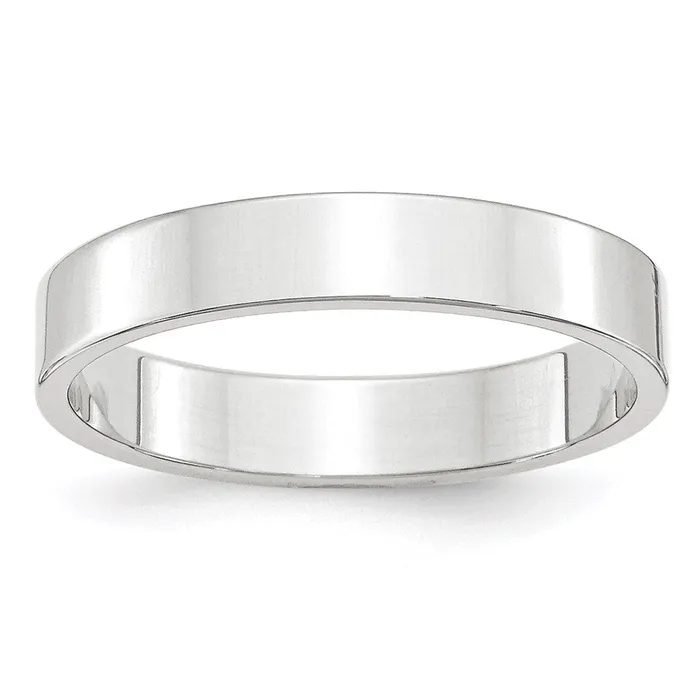 Rings Solid 10K White Gold 4mm Light Weight Flat MensWomens Wedding Band Ring Size 105 Goldia Rings Solid 10K White Gold 4mm Light Weight Flat MensWomens Wedding Band Ring Size 105 Goldia