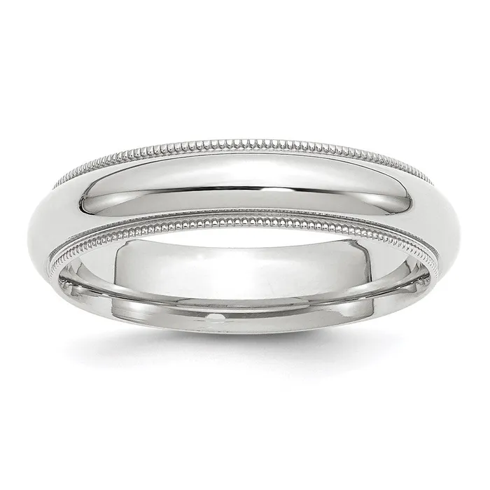 Rings Solid 10K White Gold 5mm Milgrain Comfort Fit MensWomens Wedding Band Ring Size 14 Goldia Rings Solid 10K White Gold 5mm Milgrain Comfort Fit MensWomens Wedding Band Ring Size 14 Goldia
