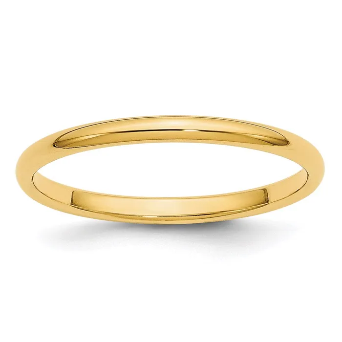 Rings Solid 14K Yellow Gold 2mm Half Round MensWomens Wedding Band Ring Size 105 Goldia Rings Solid 14K Yellow Gold 2mm Half Round MensWomens Wedding Band Ring Size 105 Goldia