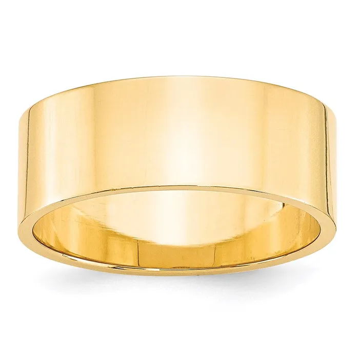 Rings Solid 18K Yellow Gold 8mm Light Weight Flat MensWomens Wedding Band Ring Size 6 Goldia Rings Solid 18K Yellow Gold 8mm Light Weight Flat MensWomens Wedding Band Ring Size 6 Goldia