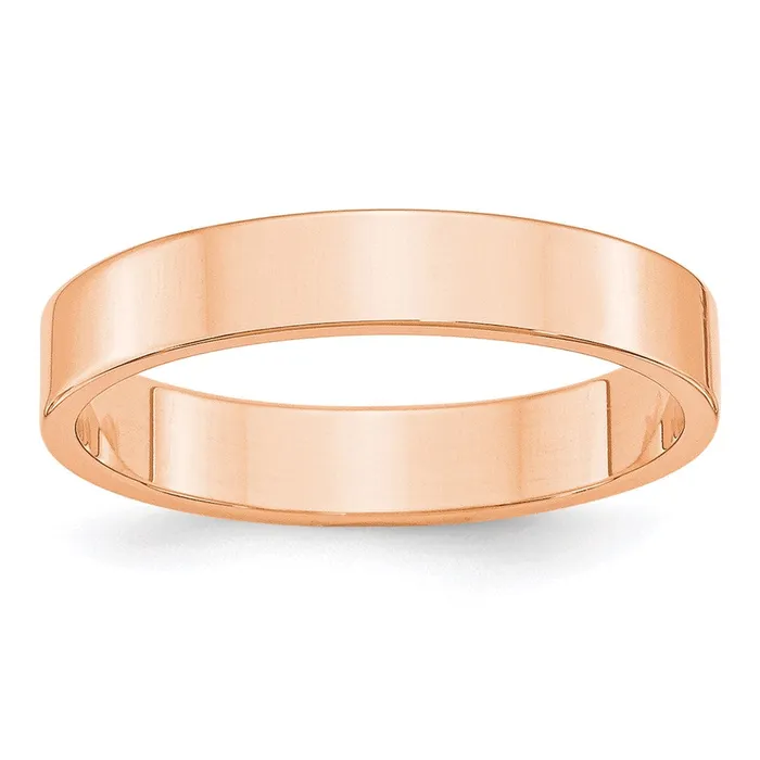 Solid 10K Yellow Gold Rose Gold 4mm Light Weight Flat MensWomens Wedding Band Ring Size 65 Goldia Rings Solid 10K Yellow Gold Rose Gold 4mm Light Weight Flat MensWomens Wedding Band Ring Size 65 Goldia Rings