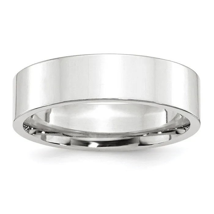Solid 14K White Gold 6mm Standard Flat Comfort Fit MensWomens Wedding Band Ring Size 55 Goldia Rings Solid 14K White Gold 6mm Standard Flat Comfort Fit MensWomens Wedding Band Ring Size 55 Goldia Rings