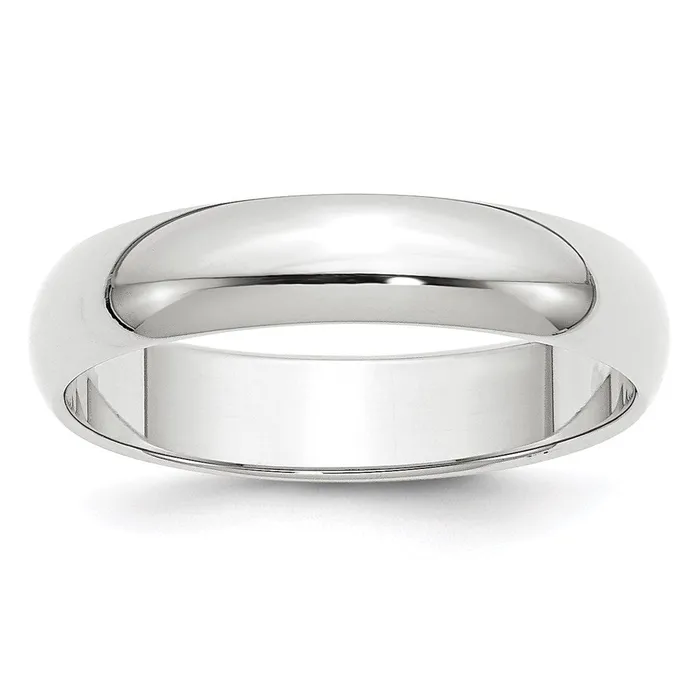 Solid 18K Yellow Gold White Gold 5mm HalfRound MensWomens Wedding Band Ring Size 4 Goldia Rings Solid 18K Yellow Gold White Gold 5mm HalfRound MensWomens Wedding Band Ring Size 4 Goldia Rings