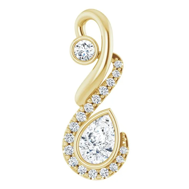 14K Yellow Gold 12 CTW Diamond Pendant TreasureFineJewelers PreStyled Sets 14K Yellow Gold 12 CTW Diamond Pendant TreasureFineJewelers PreStyled Sets